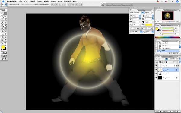 Creation of Narutric (fighter): Step 56